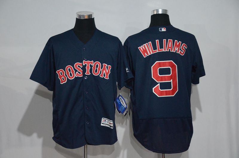 Men Boston Red Sox #9 Ted Williams Blue Elite MLB Jerseys->->MLB Jersey